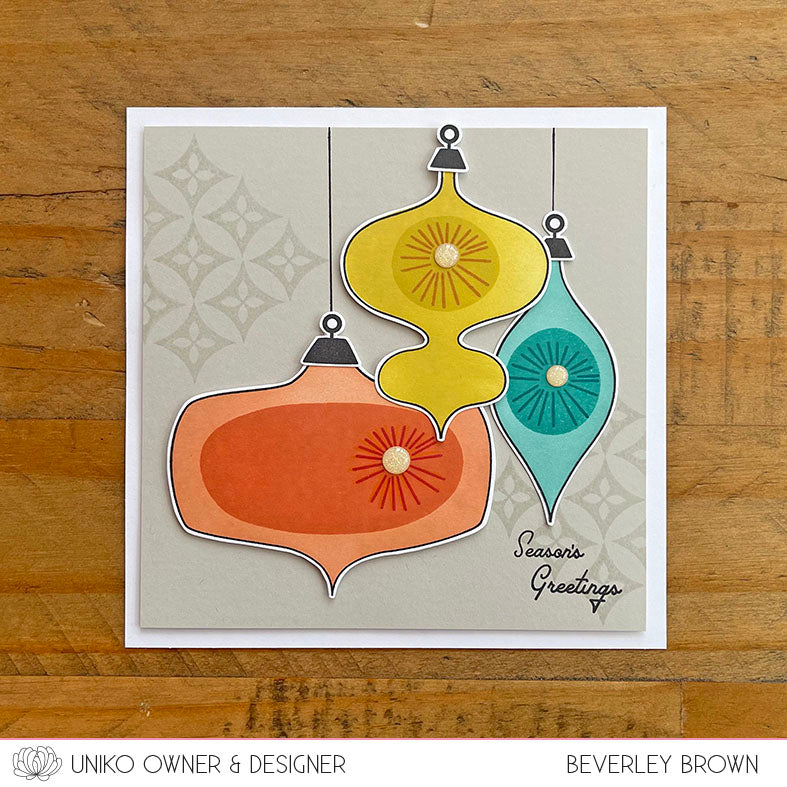 Mid Century Modern Baubles Clear Stamps