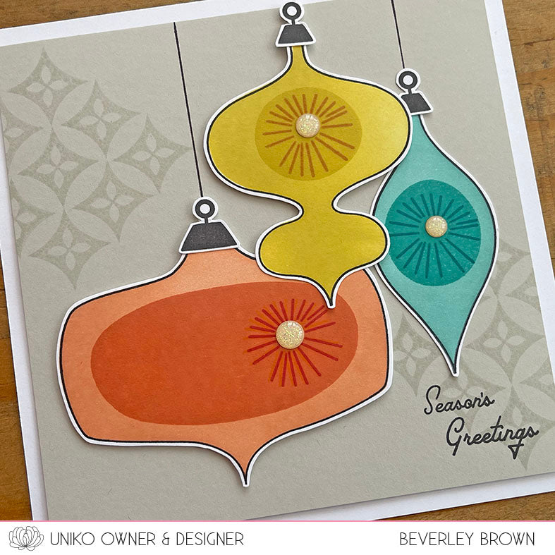 Mid Century Modern Baubles Clear Stamps