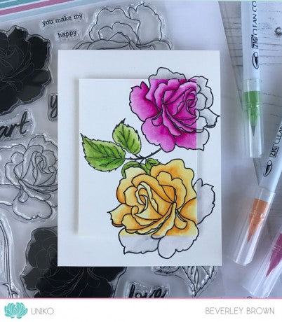 Pure Florals: Rose - Clear Stamp Set