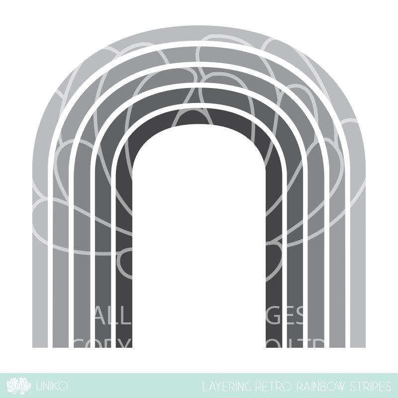 Stencil - Layering Retro Rainbow Stripes
