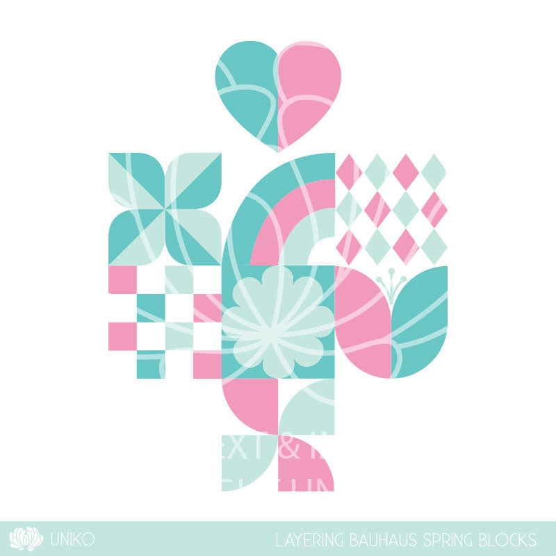 Spring Design Withblock Stencil - Layering Bauhaus Spring Blocks – Uniko