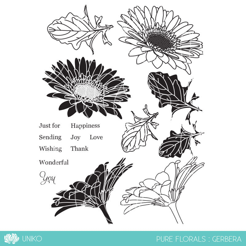 Pure Florals: Gerbera Clear Stamp Set