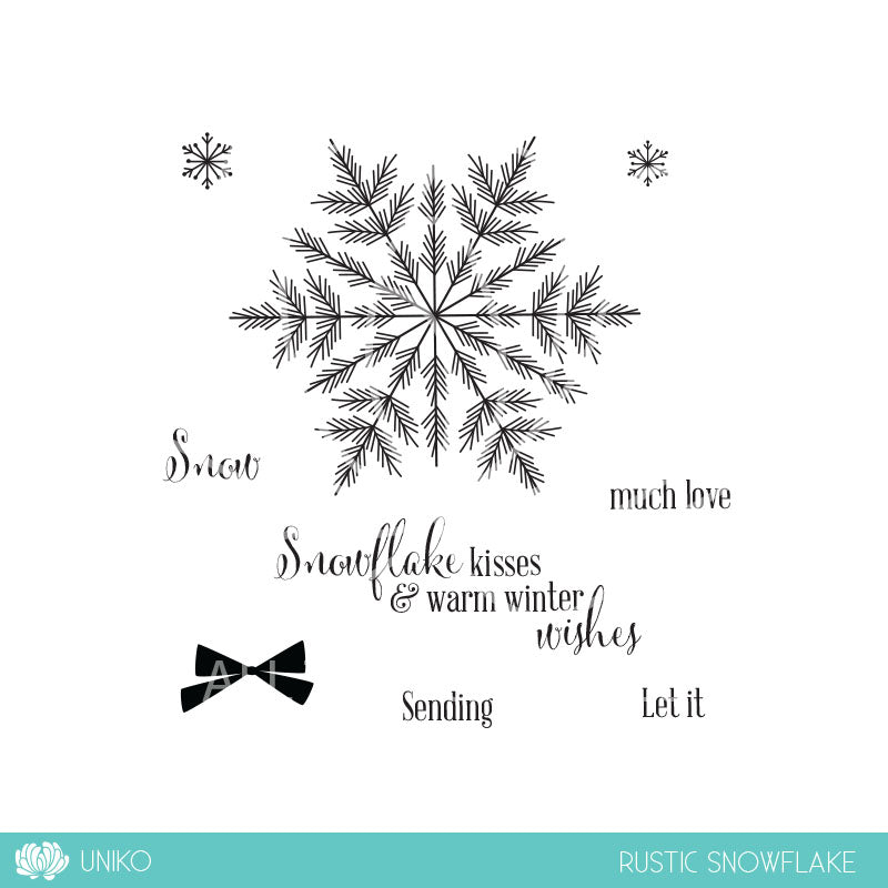 Rustic Snowflake Clear Stamp Set
