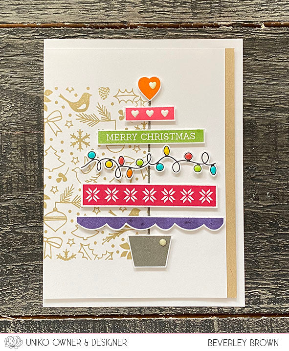 Pattern Building Christmas Tree Clear Stamp Set