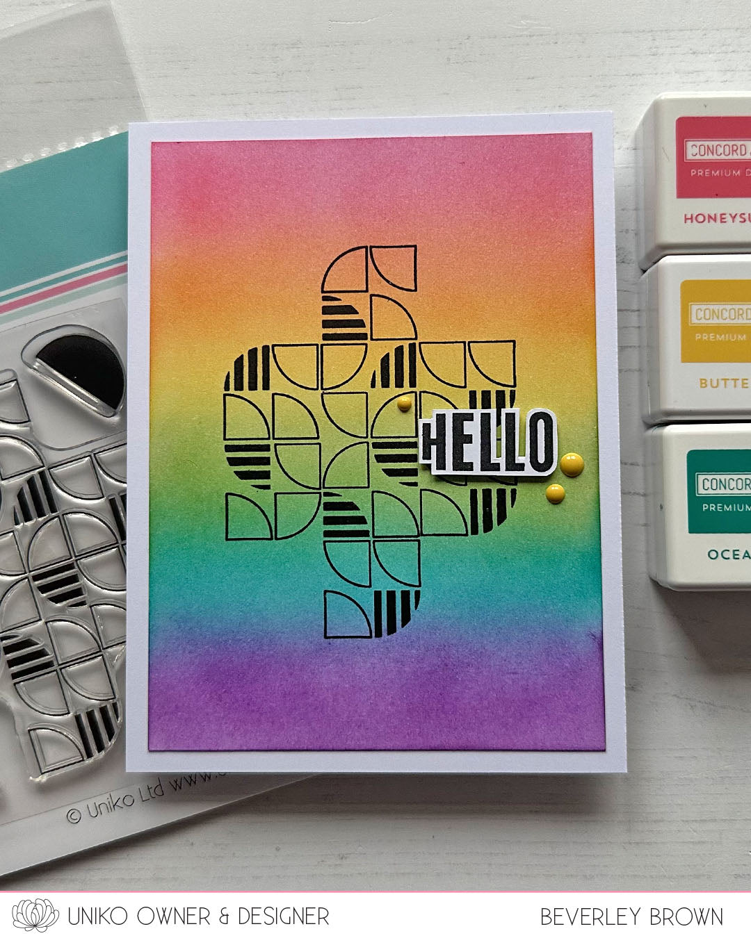 Background Blocks MOD Circle Builder Clear Stamp